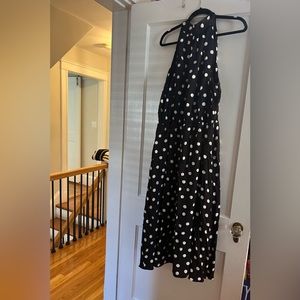 EUC Ann Taylor Polka Dot Halter A-Line Dress